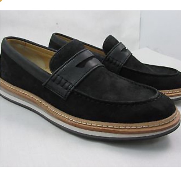 Ugg Whitfield Men's Black Suede  
 Loafers with slip proof sole size 9 - Picture 3 of 7